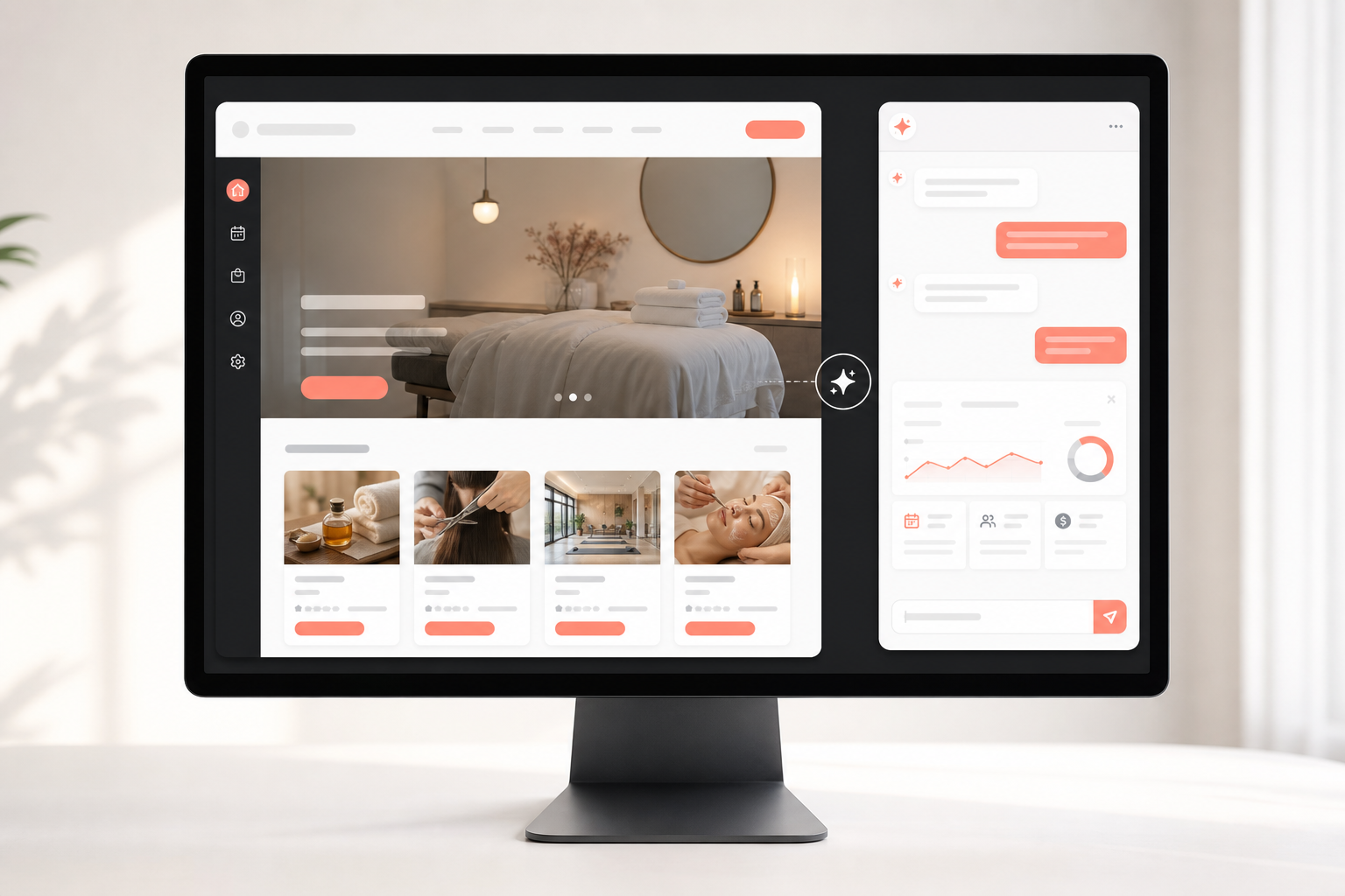 AI conversation and a generated mobile web app preview